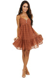 Polka Dot Texture Slip Mini Dress