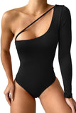 Cut-out One Shoulder Bodysuit