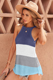 Color Block Striped Knit Tank Top