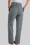Elastic Waist Drawstring Wide Leg Pants