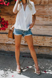 Rusty Crepe Drape Blouse
