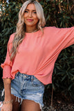 Pink Pink Smocked Wrist Shift Top