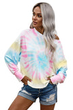 Rainbow Tie Dye Pullover Long Sleeve Top