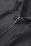 Zipped Front Stitching Hooded Sweatshirt