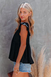 Flutter Shoulder Babydoll Top