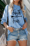 Faith OVER Fear Blue Shirt