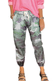 Elastic Waist Neon Camo Joggers