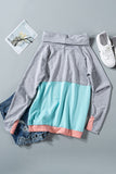 Colorblock Thumbhole Sleeved Sweatshirt