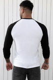 Men's Letter Car Print Color Block Long Sleeve Top