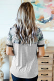 Camo Stripes Mix Prints T-shirt with Pocket