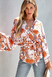 Floral Wrap Kimono Blouse