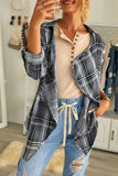 Plaid Drape Cardigan
