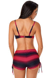 Ombre Shading Push Up Bikini and Boardshort
