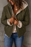 Double-sided Zipper Sherpa Quilted Coat