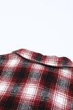 Plaid Patchwork Buttoned Pocket Sherpa Jacket