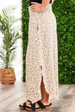 Plus Size Leopard Wide Leg Pants