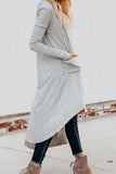 Selected Button Pocketed High Low Cardigan