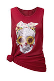 Skull Print Tank Top