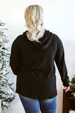 Plus Size Hoodie with Leopard Pocket