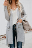 Selected Button Pocketed High Low Cardigan
