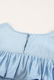 Lace Splicing Ruffled Short Sleeve T-shirt