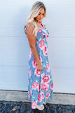 Ruffle Sleeveless High Waist Floral Maxi Dress