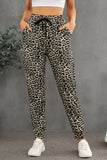 Print High Waist Slim-fit Pants