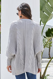Dolman Sleeve Open Front Knit Cardigan