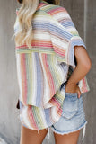 Happier With You Striped Button Top