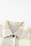 Plaid Print Pocket Women Shacket