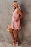 Pocketed Ruffle Babydoll Dress