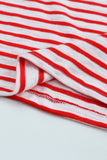 Cotton Blend Striped Long Sleeve Top