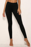 Leopard Splicing Mid Waist Stretchy Skinny Pants