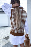 V Neck Argyle Plaid Knitted Sweater Vest