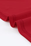 Plus Size Puff Sleeve Wrap V Neck Midi Dress
