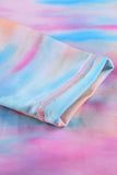 Multicolor Tie Dyed Pocket Pullover Hoodie