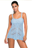 Crochet Flare Tankini Swimwear