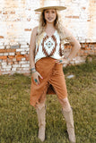 V Neck Aztec Pattern Sweater Vest