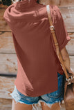 Rusty Crepe Drape Blouse