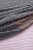 Khaki Color Block Raglan Sleeve Top