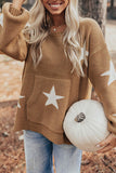 Stars Kangaroo Pocket Pullover Sweater