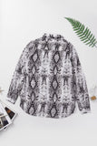 Wild Snake Print Shirt with Pockets