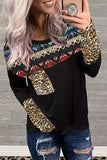 Geometric Splicing Pocket Long Sleeve Shirt