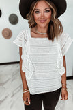 Cascading Ruffle Lace Blouse