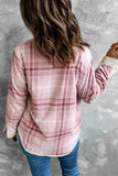 Plaid Print Buttoned Corduroy Double-sided Jacket