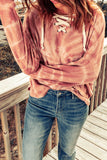 Tie Dye Lace Up Hoodie