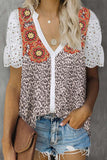 Mandala Hollow-out Sleeves T-shirt