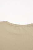 Solid Ruffled Short Sleeve T-shirt