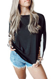 Long Sleeve Top with Leopard Print