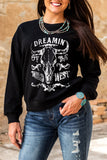 Babe 90's Print Long Sleeve Graphic Sweatshirt